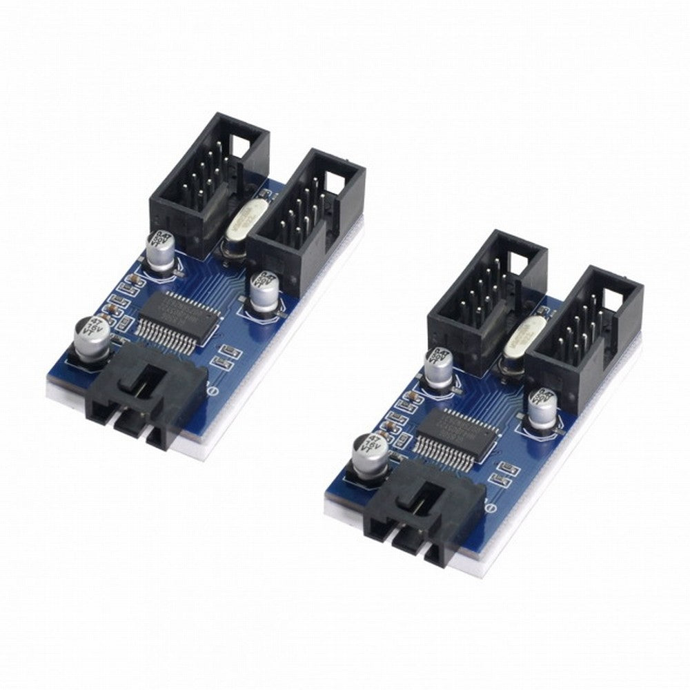 9pin USB 2.0 Header 1 to 2 / 4 Female Extension Cable HUB Connector Adapter Port Multilier U2-004