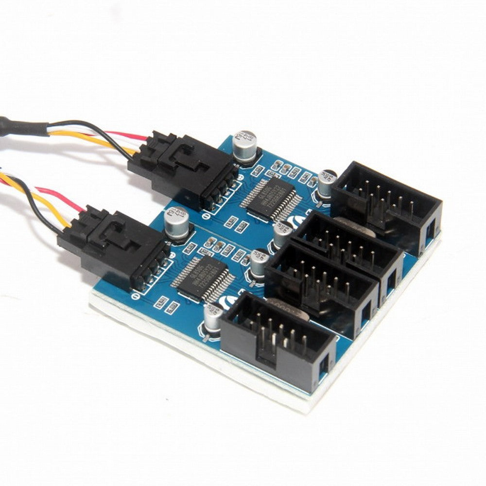 9pin USB 2.0 Header 1 to 2 / 4 Female Extension Cable HUB Connector Adapter Port Multilier U2-004