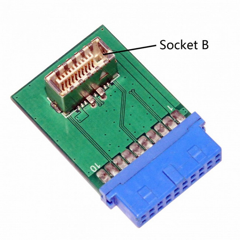 USB 3.1 Front Panel Socket Key-B Type-E to USB 3.0 20Pin Header Male Extension Adapter for Motherboard UC-151
