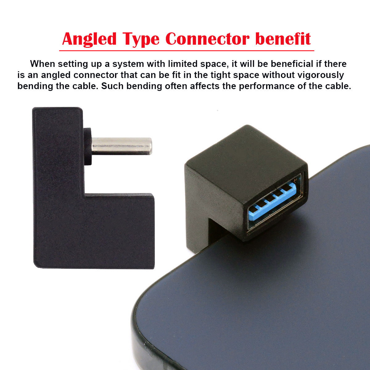 360 Degree Up Down Angled Type-C USB-C OTG to USB 3.0 Female Extension Adapter for Cell Phone Tablet UC-088