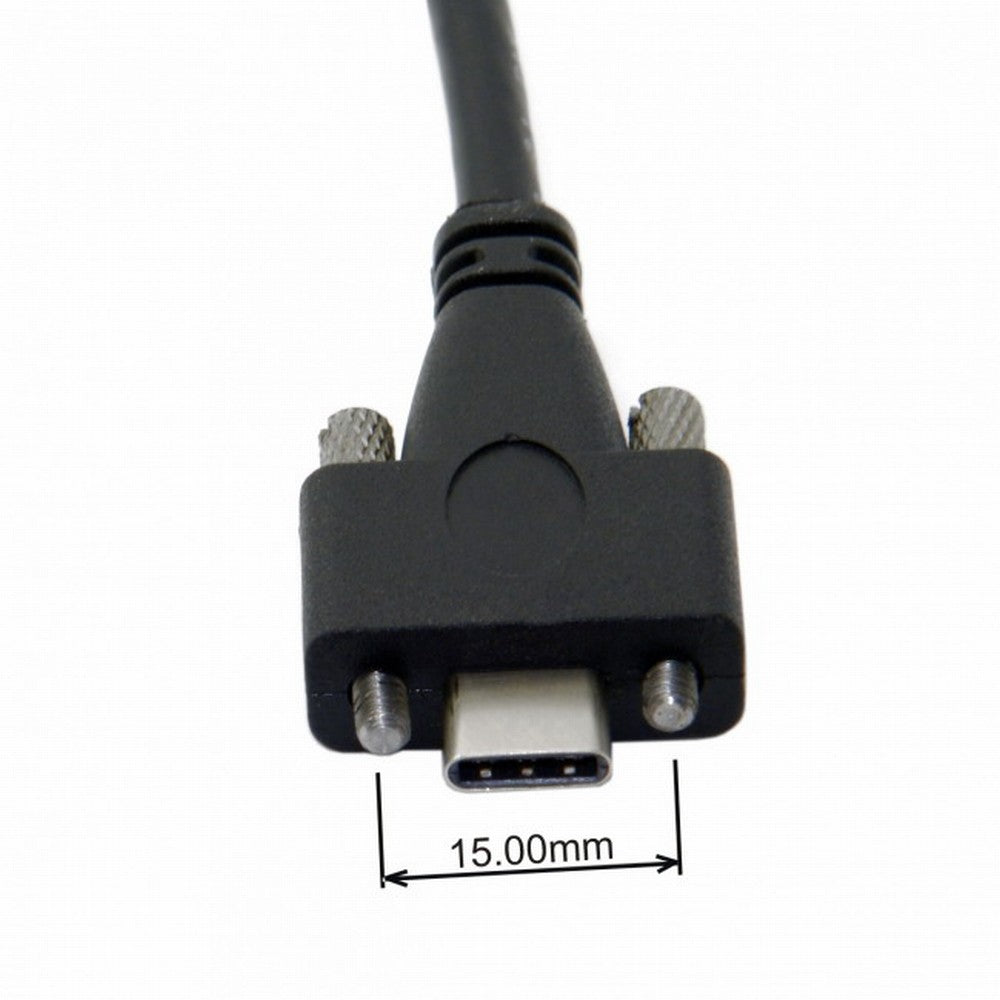 8 Meters USB 3.1 Type-C Dual Screws Locking to Standard USB3.0 Data Cable Mount Type for Camera Recorder UC-048-8.0M