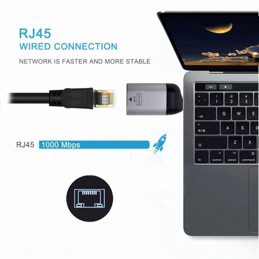 USB-C Type-C USB3.1 to 1000Mbps Gigabit Ethernet Network LAN Adapter for Laptop UC-220-LAN