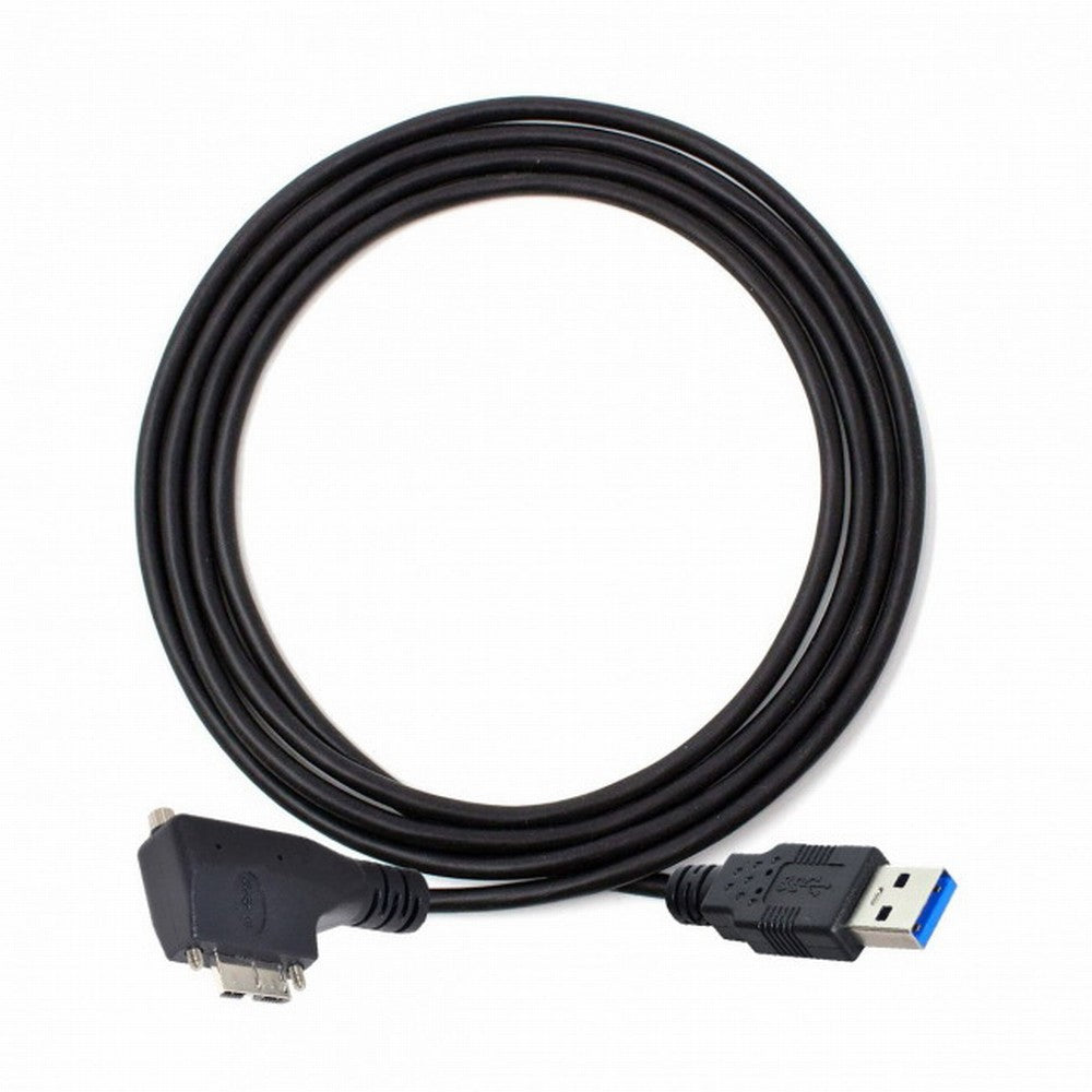 Dual Screws 90 Degree Left Angled Micro USB Mount to USB3.0 Data Cable for Industrial Camera CC-U3-054-LE