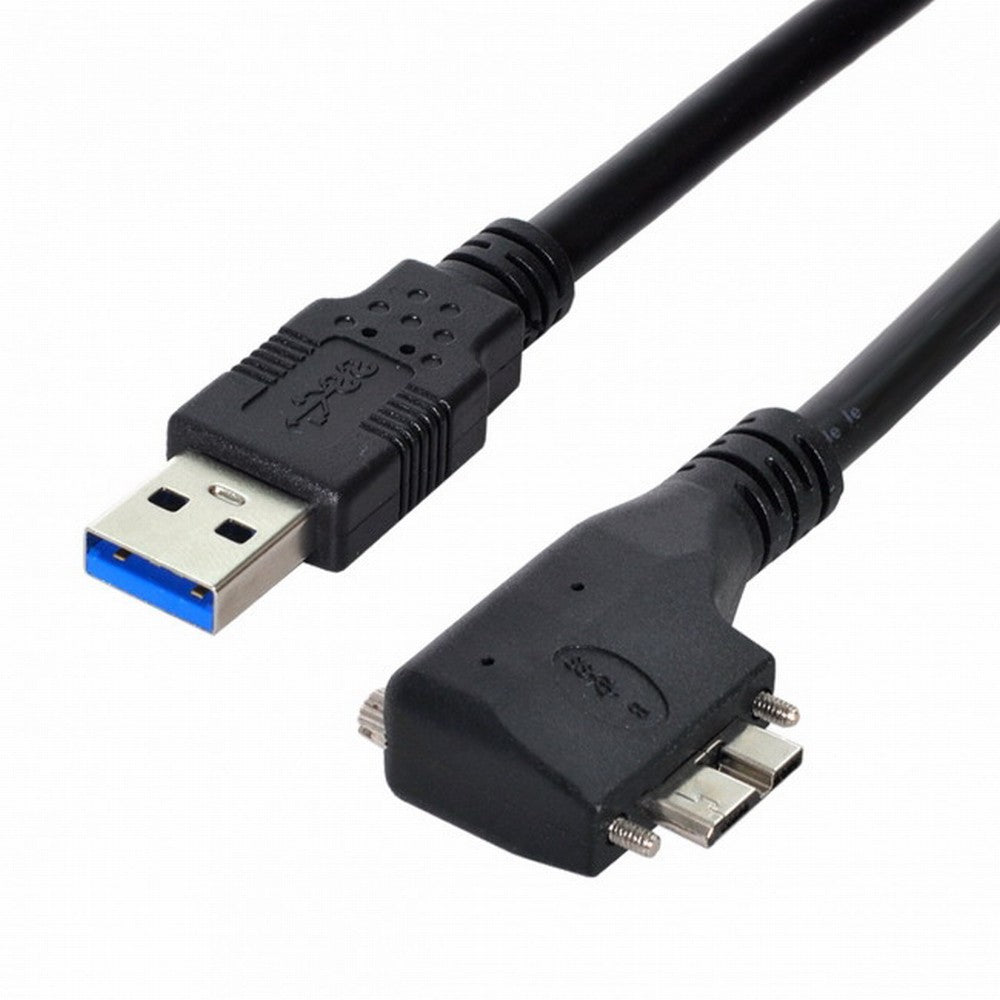 Dual Screws 90 Degree Right Angled Micro USB Mount to USB3.0 Data Cable for Industrial Camera CC-U3-054-RI