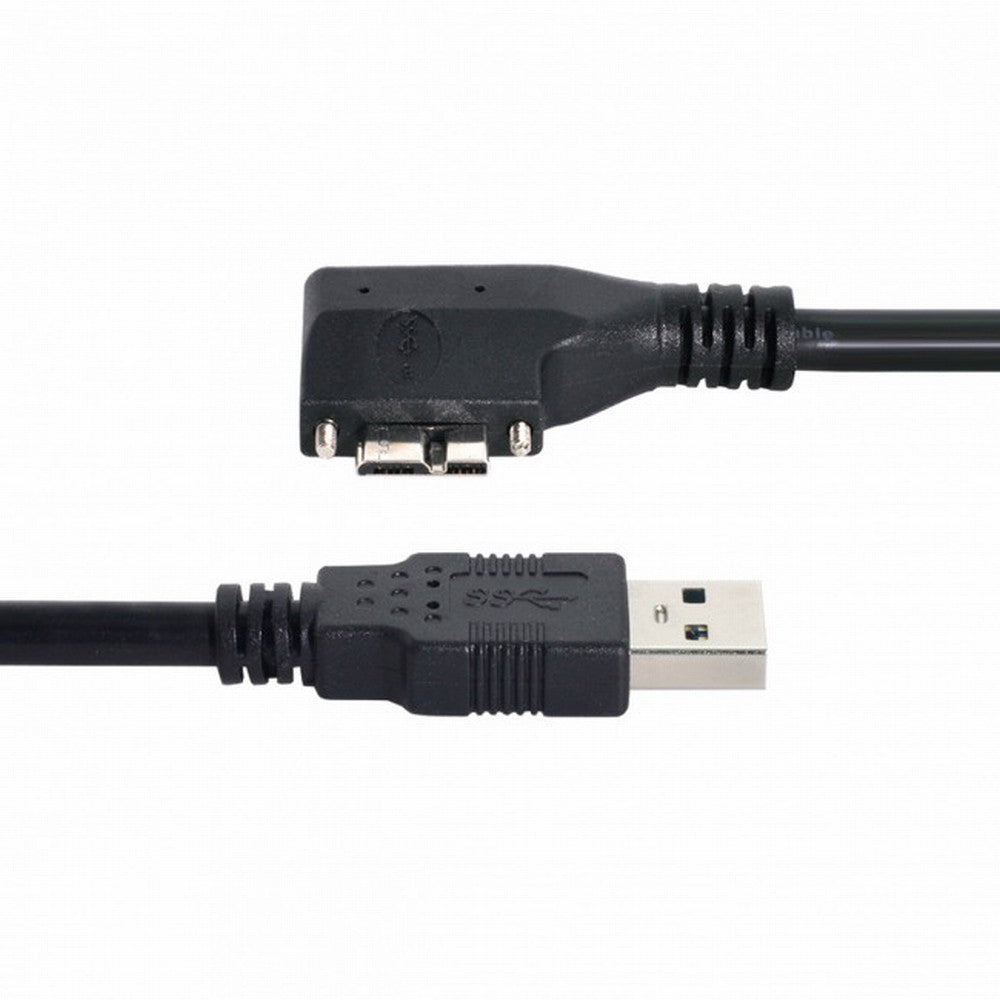 Dual Screws 90 Degree Right Angled Micro USB Mount to USB3.0 Data Cable for Industrial Camera CC-U3-054-RI