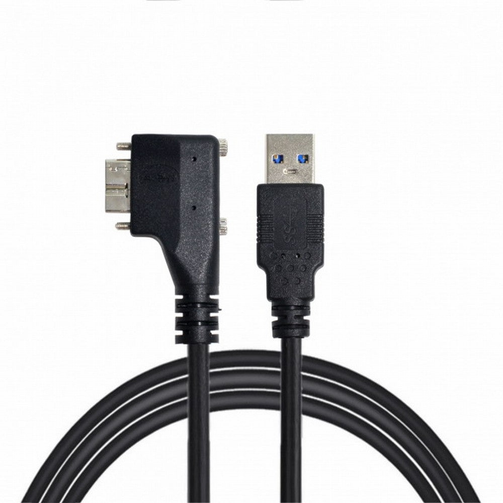 Dual Screws 90 Degree Right Angled Micro USB Mount to USB3.0 Data Cable for Industrial Camera CC-U3-054-RI