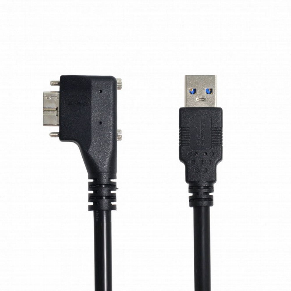 Dual Screws 90 Degree Right Angled Micro USB Mount to USB3.0 Data Cable for Industrial Camera CC-U3-054-RI