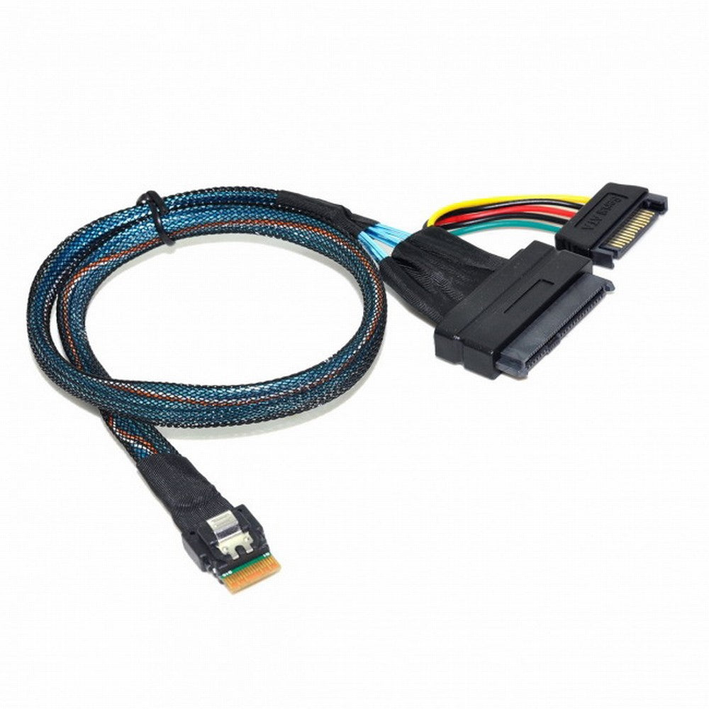 U.2 U2 SFF-8639 to Slimline SFF-8654 4i NVME PCIe SSD Cable for Mainboard SSD 750 p3600 p3700 M.2 SF-104