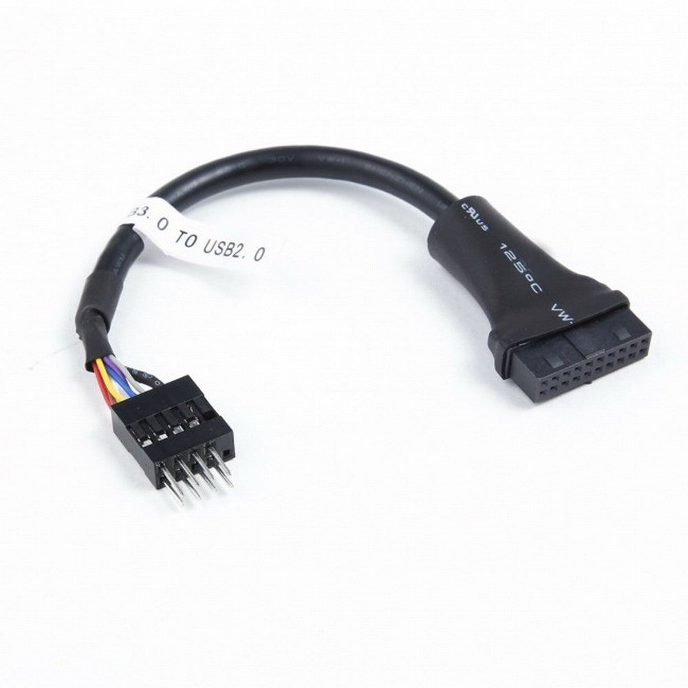 2pcs USB 2.0 9Pin to USB 3.0 20pin Housing Header Female Cable Reversible for Motherboard U3-076+107