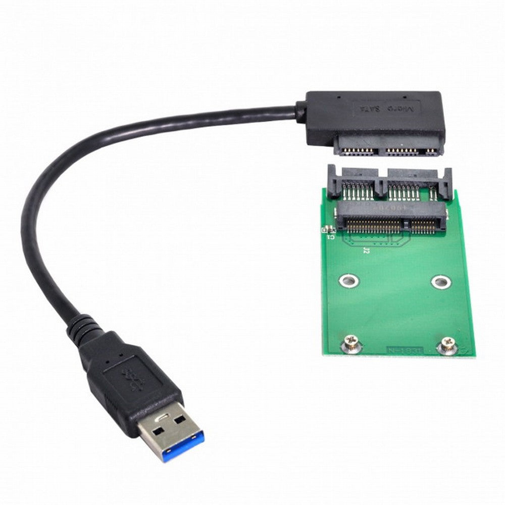 USB 3.0 to mSATA 50Pin SSD 1.8" Micro SATA 7+9 16pin Adapter Add on Cards PCBA SA-119+U3-068