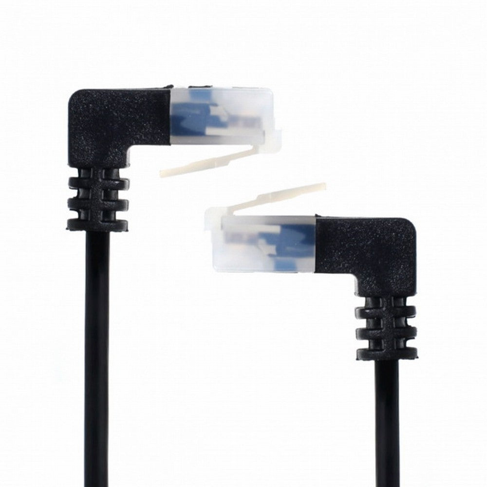 Ultra Slim Cat6 Ethernet Cable RJ45 Down to Up Angled 25cm UTP Network Cable Patch Cord 90 Degree Cat6a Lan for Laptop Router TV BOX UT-008-DU