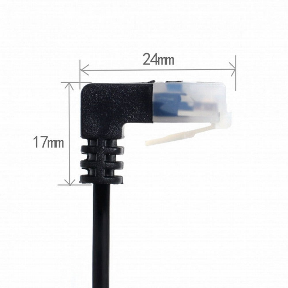 Ultra Slim Cat6 Ethernet Cable RJ45 Down to Up Angled 25cm UTP Network Cable Patch Cord 90 Degree Cat6a Lan for Laptop Router TV BOX UT-008-DU