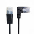 Ultra Slim Cat6 Ethernet Cable RJ45 Left Angled to Straight UTP Network Cable Patch Cord 90 Degree Cat6a Lan for Laptop Router TV BOX CC-UT-009-LE