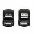 2pcs/Set Up Down Angled USB 2.0 Adapter A Male to Female Extension 180 Degree Black U2-099-DN+UP