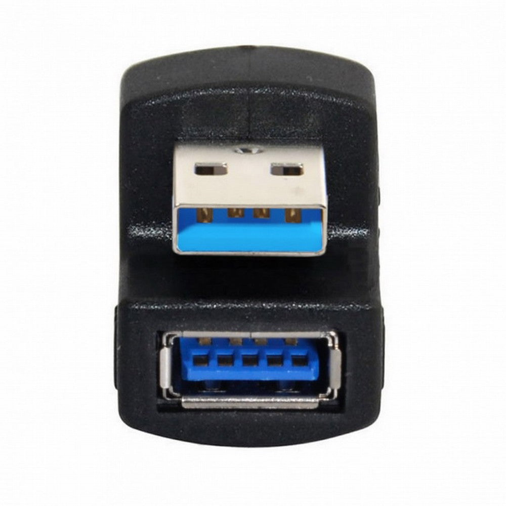 2pcs/Set Up Down Angled USB 3.0 Adapter A Male to Female Extension 180 Degree 5Gbps U3-099