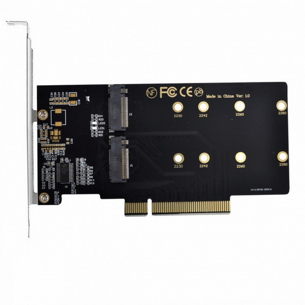 Dual 2X NVME M.2 AHCI to PCIE Express 3.0 Gen3 X8 X16 Raid Card VROC Raid0 Hyper Adapter SA-012-OD