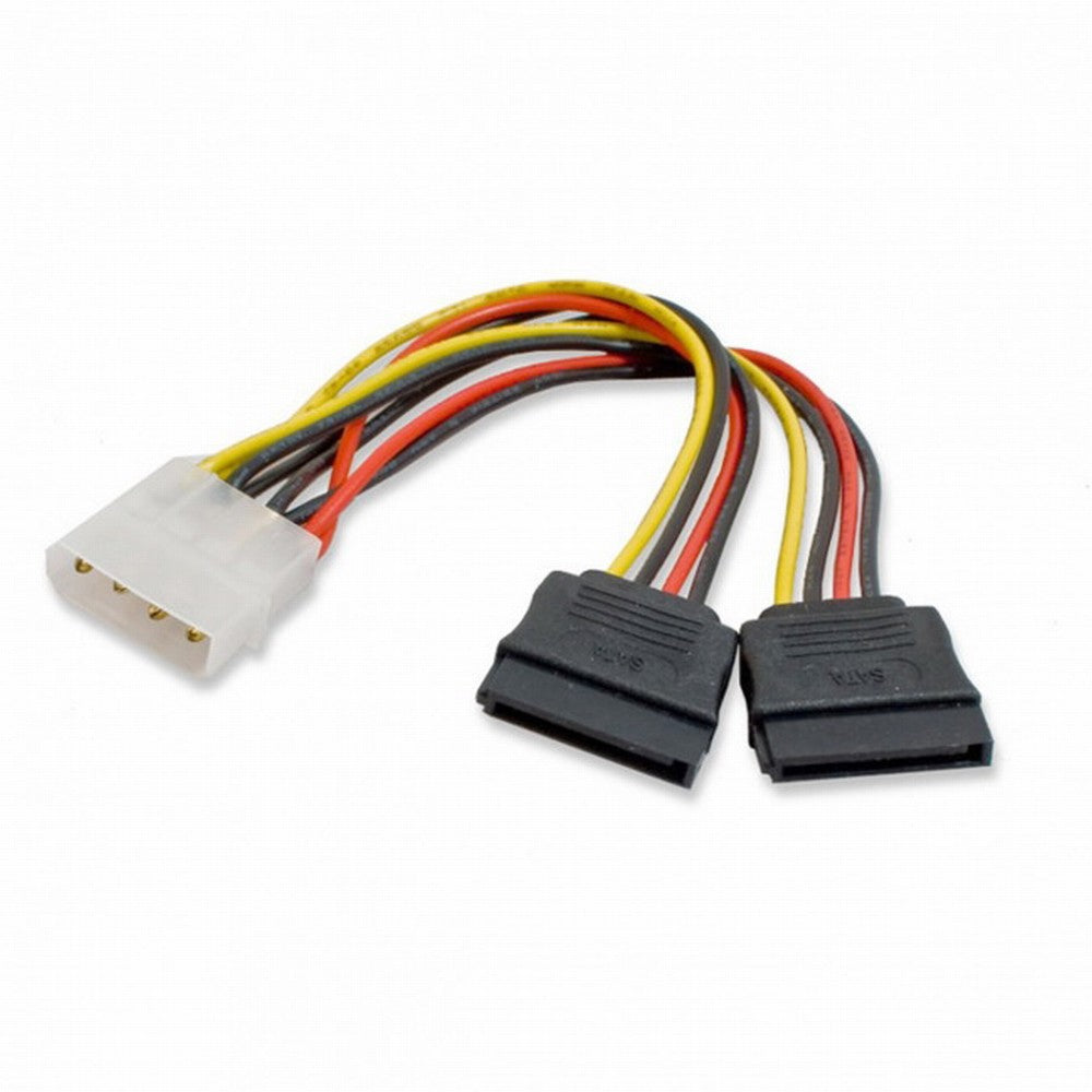IDE to Dual SATA II 15pin Y Splitter 10cm Hard Disk Power Supply Extension Cable SA-056