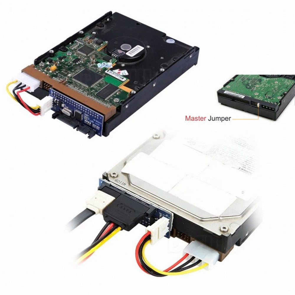 IDE/PATA 40Pin Disk to SATA Female Converter Adapter PCBA for Desktop 3.5" Hard Disk Drive EP-046