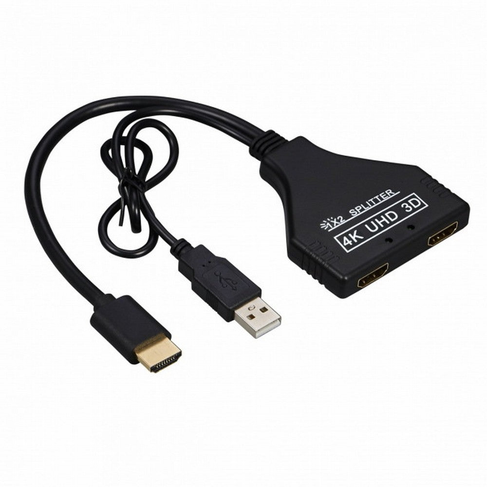 HDMI 1.3 to Dual Female Splitter Switch Extension Adapter Cable with Power for HDTV Laptop 1080P HD-067