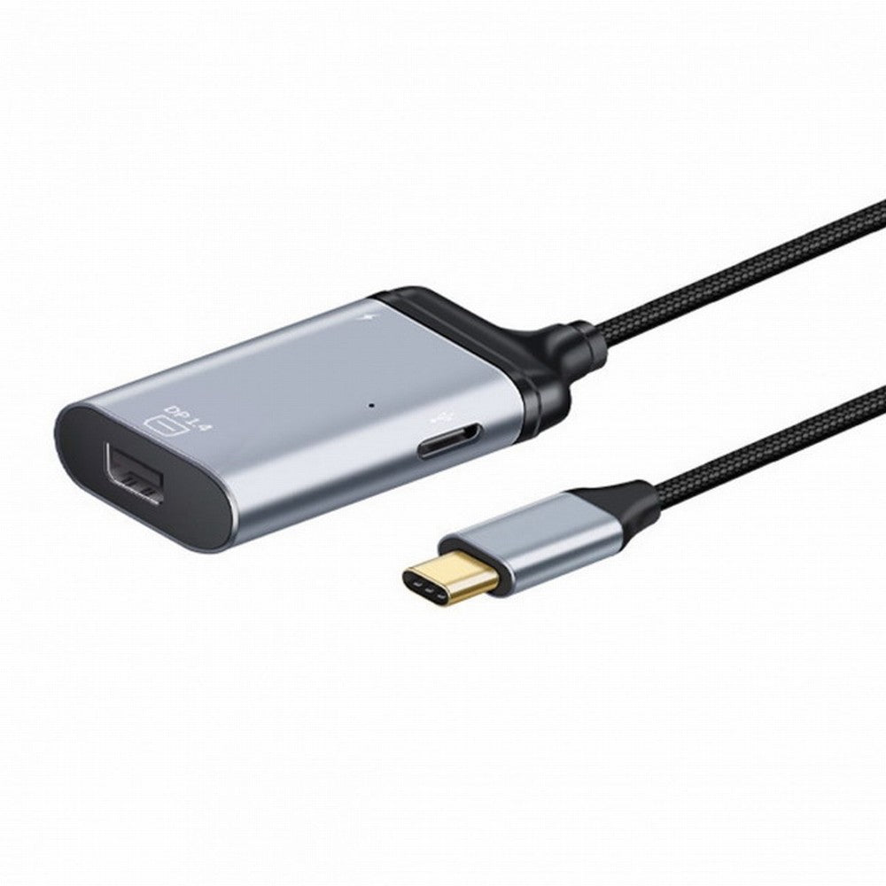 USB-C Type C to Mini DP Displayport Monitor Converter Adapter 4K 2K 60hz with Female PD Power Port UC-162-MDP