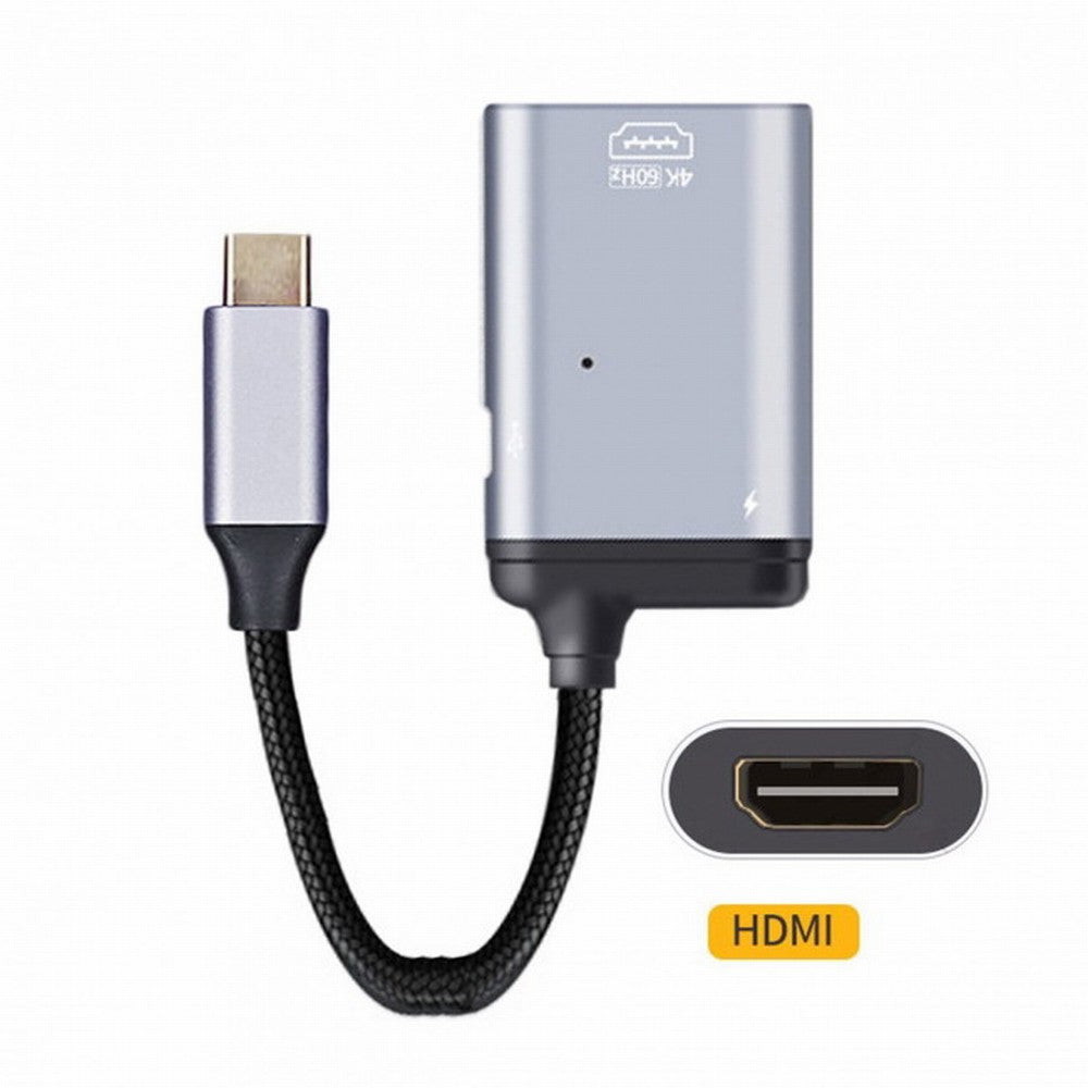 USB-C Type C to HDMI Converter HDTV Adapter 4K 60hz 1080p with Female PD Power Port UC-162-HDF