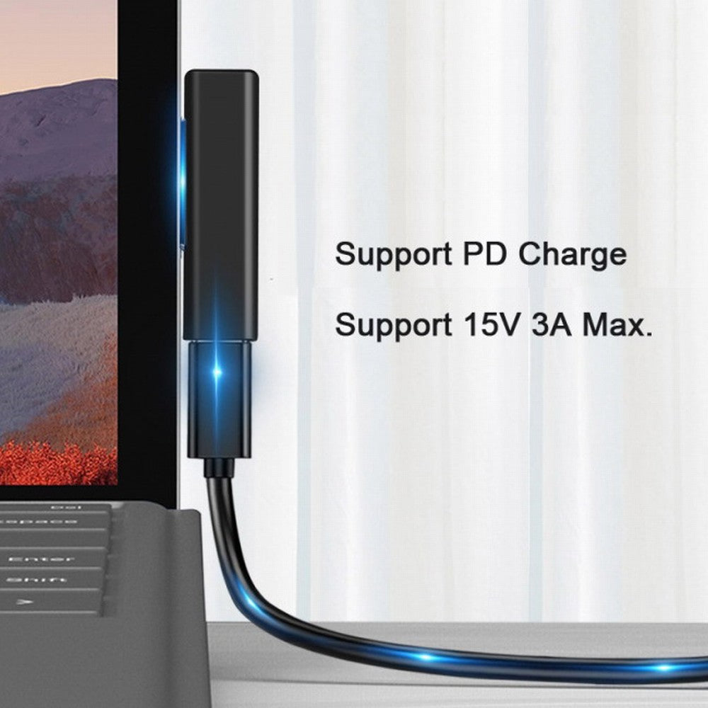 DC 15V Type-C USB-C Female to Surface Pro7 Pro6 Pro5 Pro4 Pro X Go Book Charge Adapter UC-112-SURFA3