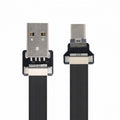USB 2.0 Type-A Male to USB-C Type-C Male Data Flat Slim FPC Cable for FPV Disk Phone CC-U2-039-BK