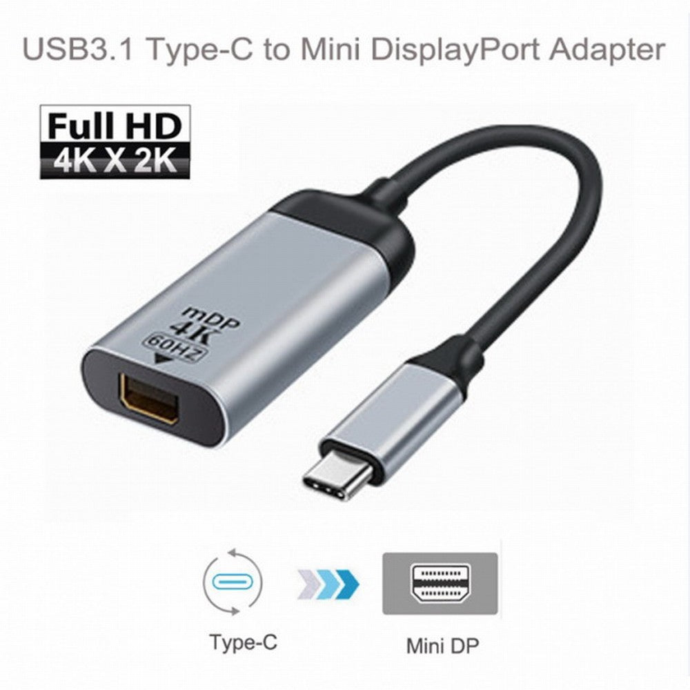 USB-C Type C to Mini DP Displayport Cable Adapter 4K 2K 60hz for Tablet Phone Laptop UC-006-MDP