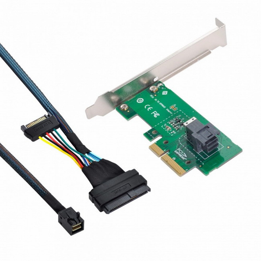 PCI-E 3.0 4.0 to SFF-8643 Card Adapter and U.2 U2 SFF-8639 NVME PCIe SSD Cable for Mainboard SSD SF-024+093