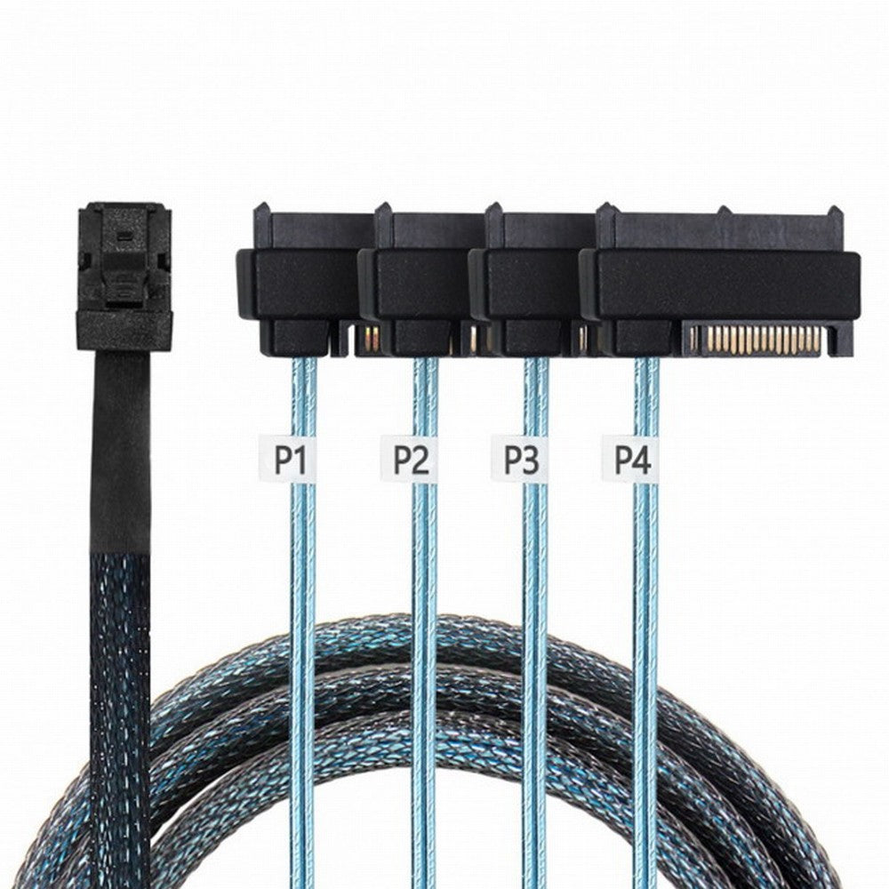 Internal Mini SAS SFF-8643 Host to 4 SAS 29Pin SFF-8482 Target Disk 6Gbps Data Server Raid Cable SF-012