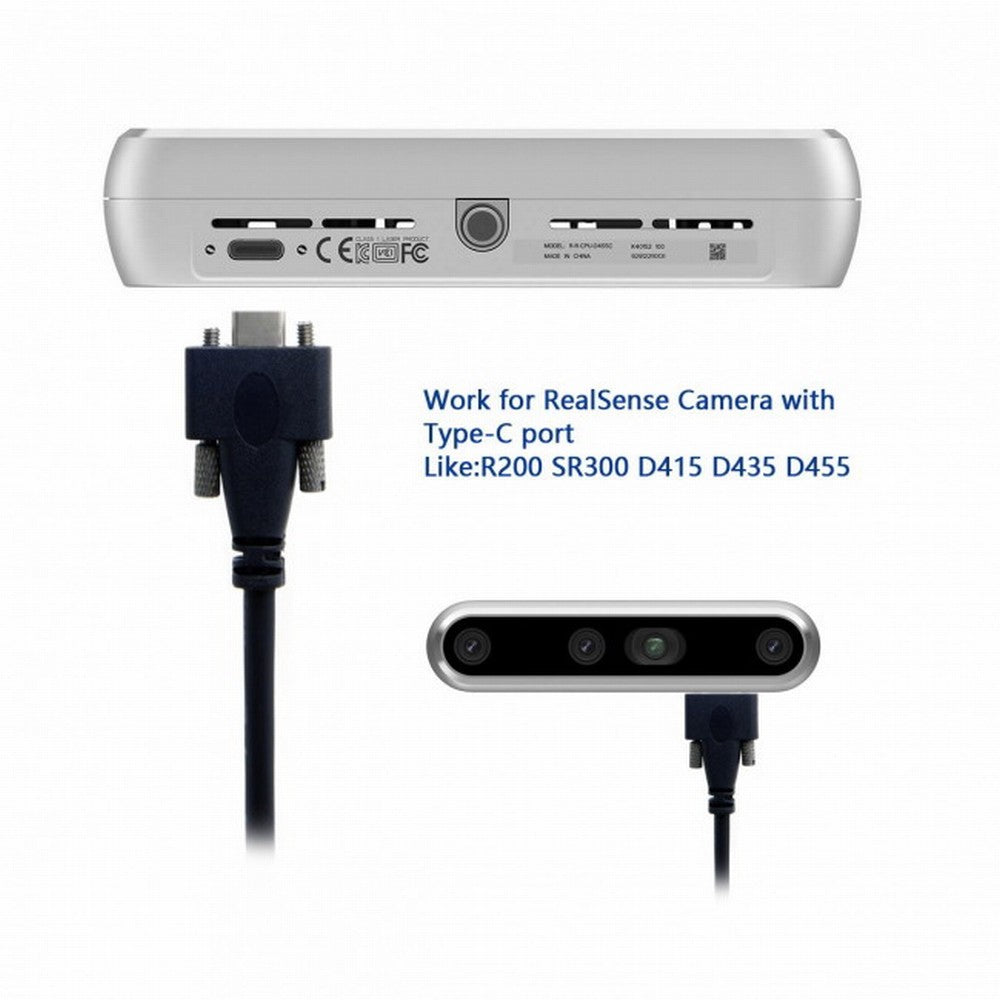 USB 3.1 Type-C Dual M2 Screws Locking to Locking USB-C 10Gbps Data Cable Panel Mount Type CC-UC-046