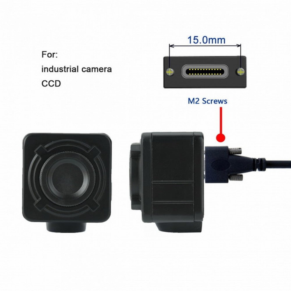 USB 3.1 Type-C Dual M2 Screws Locking to Locking USB-C 10Gbps Data Cable Panel Mount Type CC-UC-046