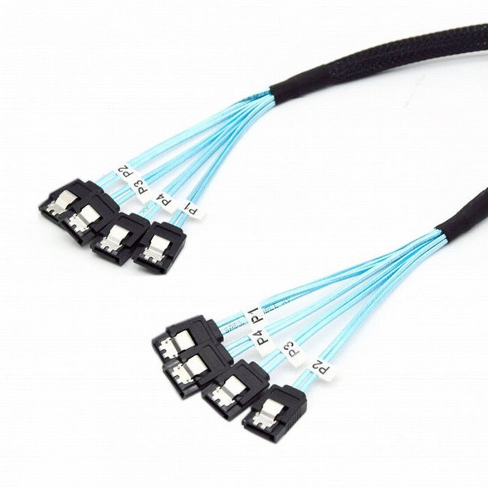 Internal SAS 4 SATA Host to 4 SATA 7pin Target Hard Disk 6Gbps Data Server Raid Cable 50cm SF-009