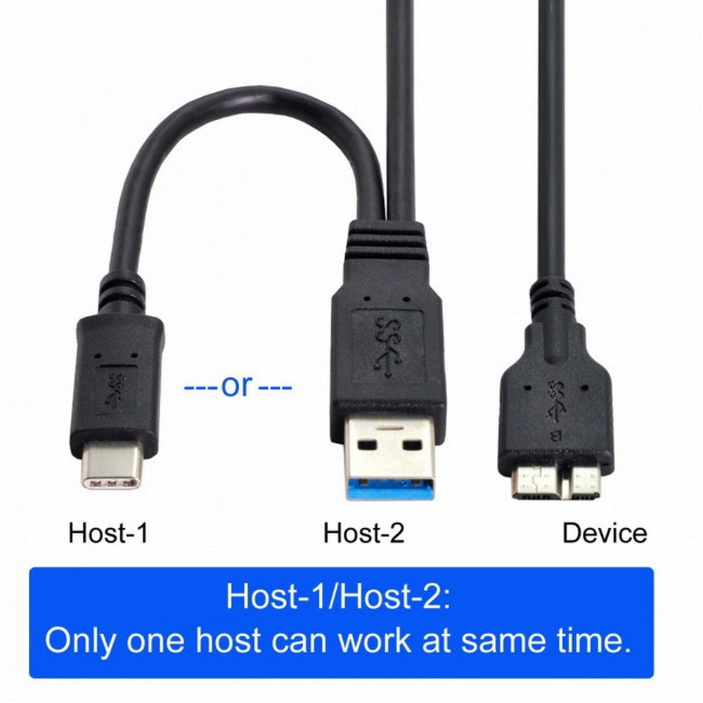 Combo USB-C USB 3.1 Type-C USB3.0 Type-A Host to Micro USB 3.0 Target Data Cable for Disk UC-165