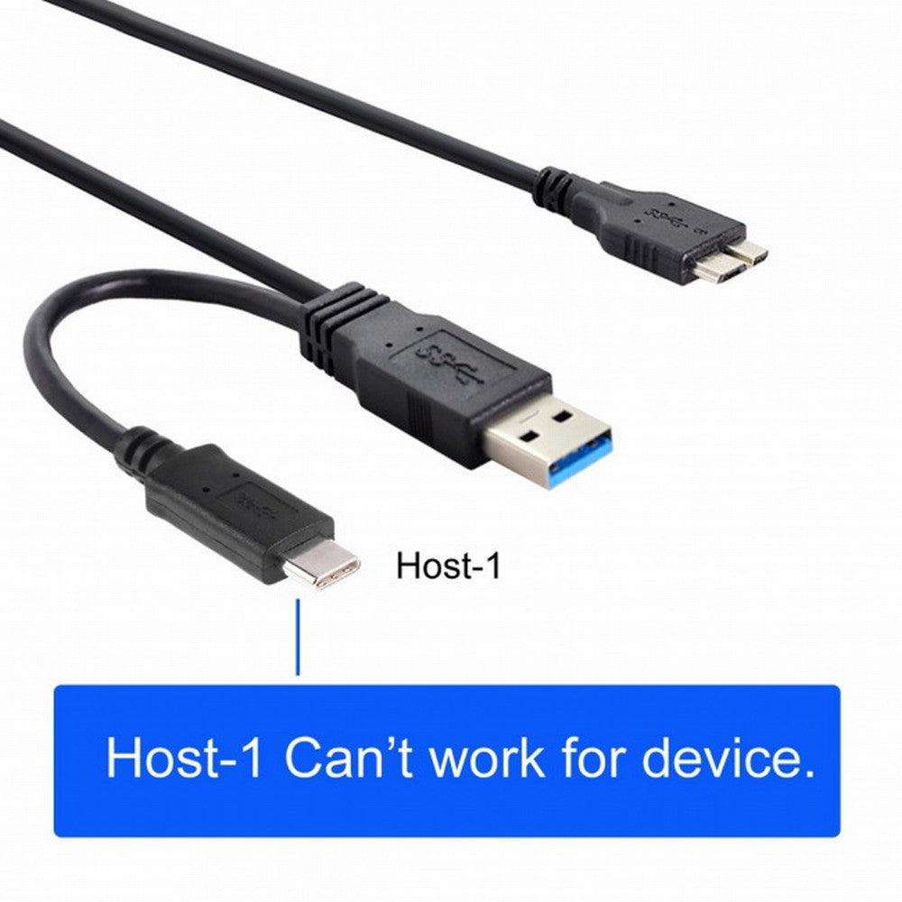Combo USB-C USB 3.1 Type-C USB3.0 Type-A Host to Micro USB 3.0 Target Data Cable for Disk UC-165