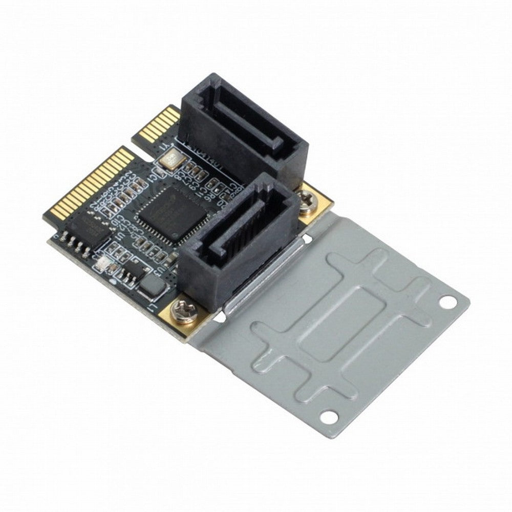 Mini PCI-E PCI Express to SATA 3.0 Dual Ports Adapter Converter Hard Drive Extension Card SA-033-2P