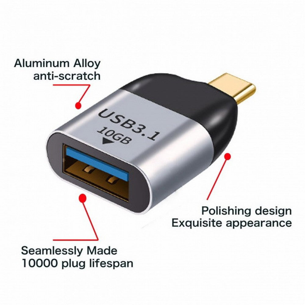 USB 3.1 Type C Male Host to USB3.0 Type A Female OTG Data 10Gbps Adapter for Laptop Phone UC-220-OTG