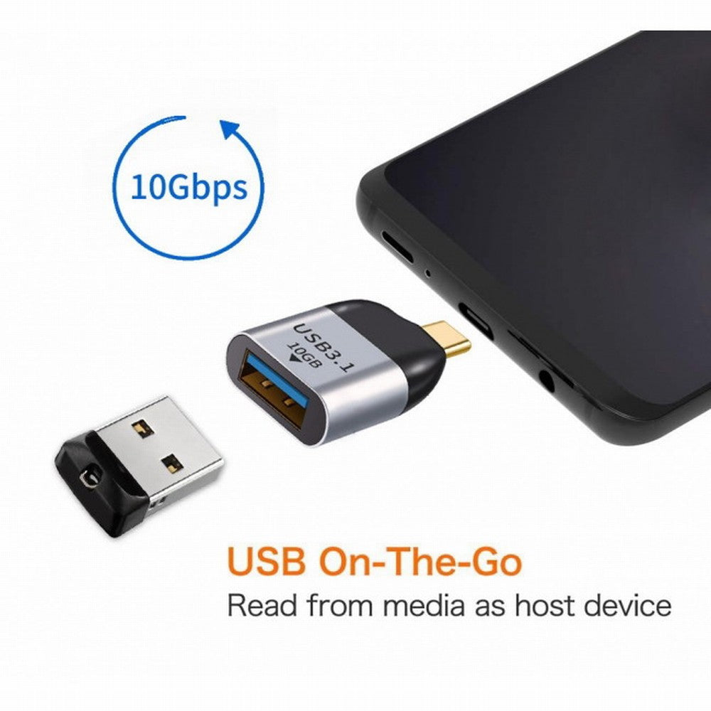 USB 3.1 Type C Male Host to USB3.0 Type A Female OTG Data 10Gbps Adapter for Laptop Phone UC-220-OTG