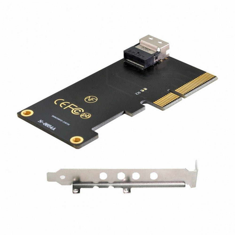 PCI-E 4X to U.2 U2 Kit SFF-8639 to SFF-8654 Slimline SAS NVME PCIe SSD Adapter for Mainboard SF-025