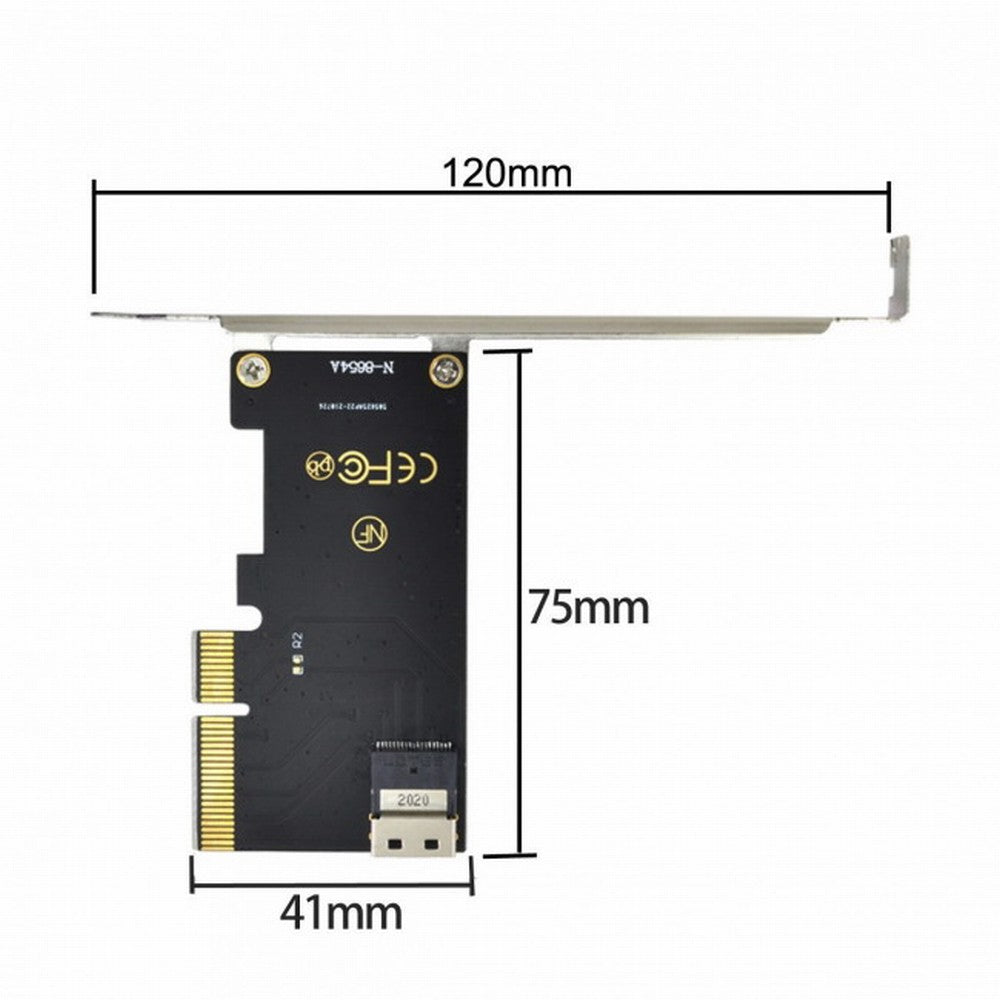 PCI-E 4X to U.2 U2 Kit SFF-8639 to SFF-8654 Slimline SAS NVME PCIe SSD Adapter for Mainboard SF-025