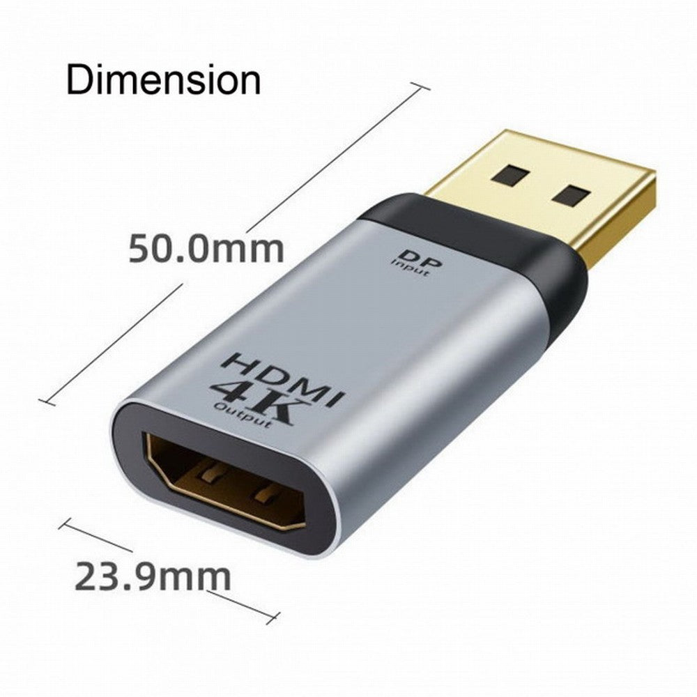 DisplayPort DP Source to HDMI Sink Displays 4K@60hz Ultra HD Converter Adapter for Laptop HDTV DP-035-DPF