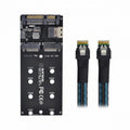 SFF-8654 Cable Card U2 Kit NGFF M-Key to Slimline SAS NVME PCIe SSD SATA Adapter for Mainboard SF-016+100