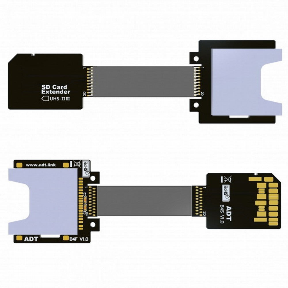 SD Male Extender to SD Card Female Extension Cable Adapter Flexible SD/SDHC/SDXC UHS-III UHS-3 EP-012-B44SF