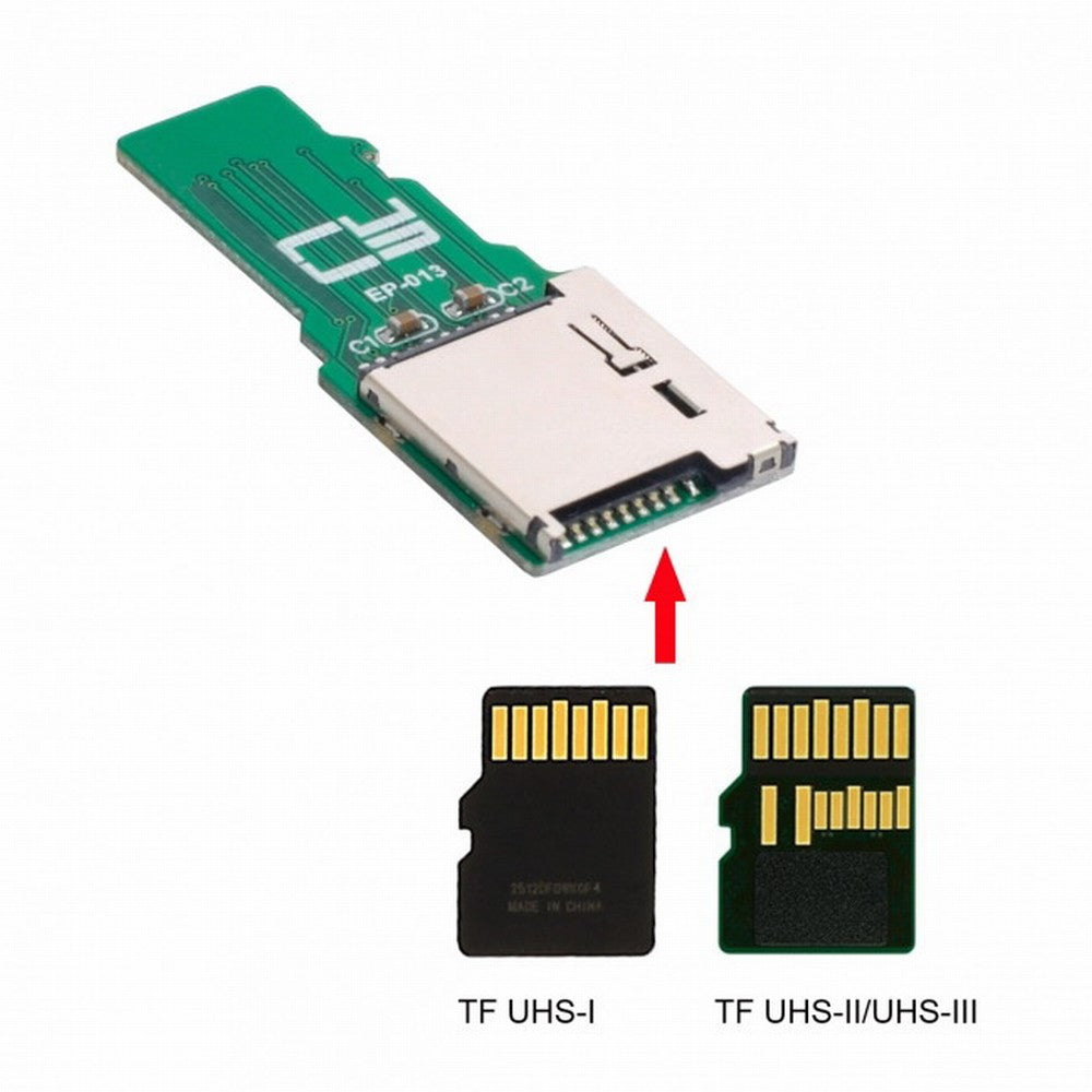 TF Micro SD Male Extender to TF Card Female Extension Adapter PCBA SD/SDHC/SDXC UHS-III UHS-3 UHS-2 EP-013