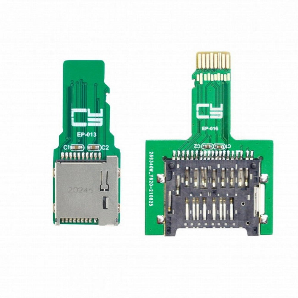 2pcs TF Micro SD Male Extender to SD Card Female Extension Adapter PCBA SD/SDHC/SDXC UHS-III UHS-3 UHS-2 EP-013+016