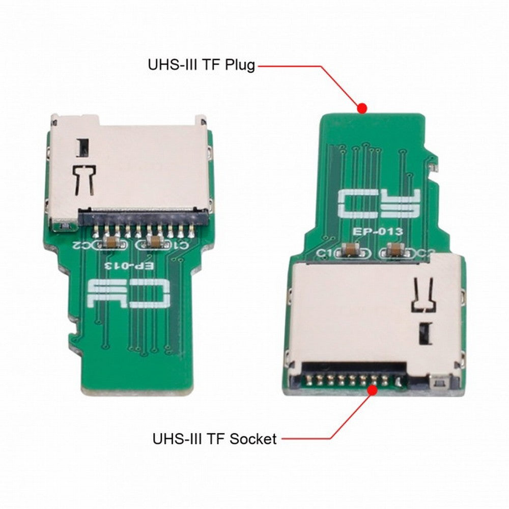 2pcs TF Micro SD Male Extender to SD Card Female Extension Adapter PCBA SD/SDHC/SDXC UHS-III UHS-3 UHS-2 EP-013+016