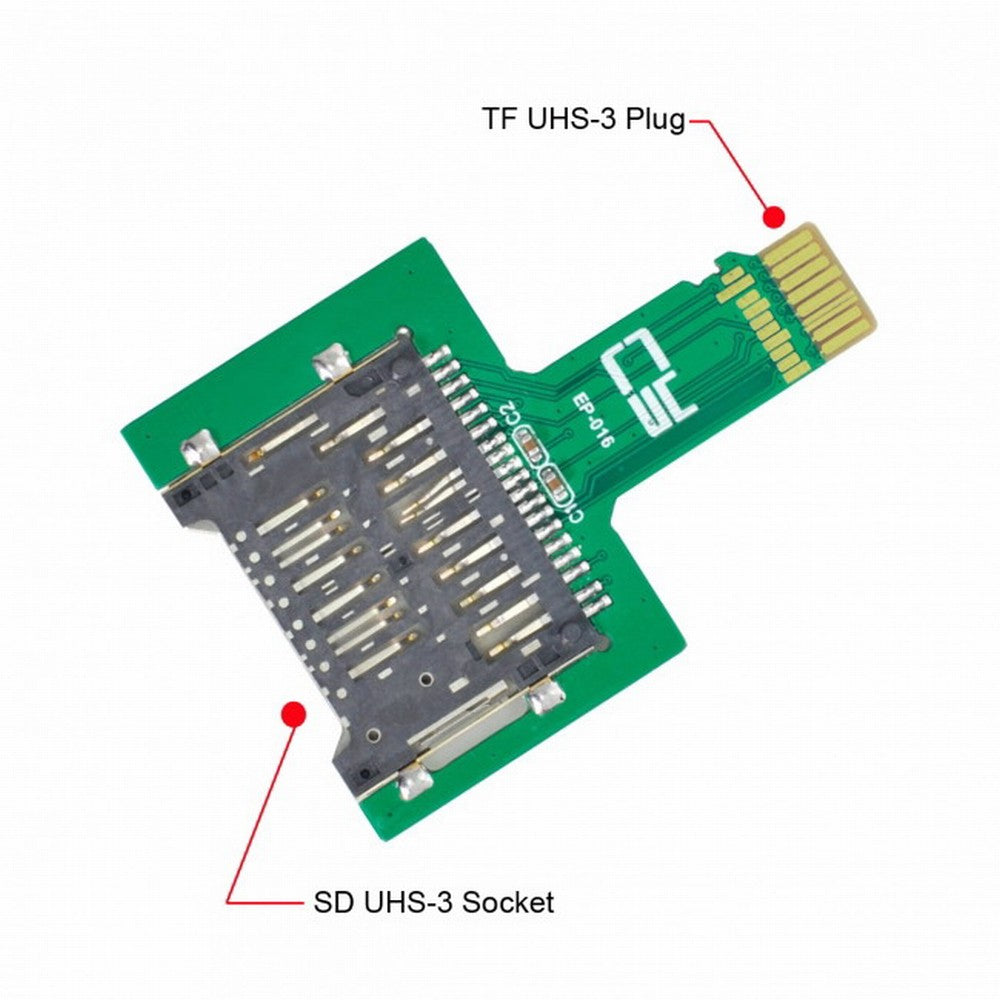 2pcs TF Micro SD Male Extender to SD Card Female Extension Adapter PCBA SD/SDHC/SDXC UHS-III UHS-3 UHS-2 EP-013+016