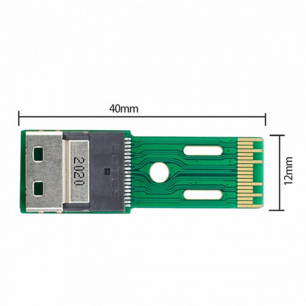 PCI-E Slimline SAS 4.0 SFF-8654 4i 38pin to SFF-8654 38pin Male to Female Extender Adapter Test Tools SF-003