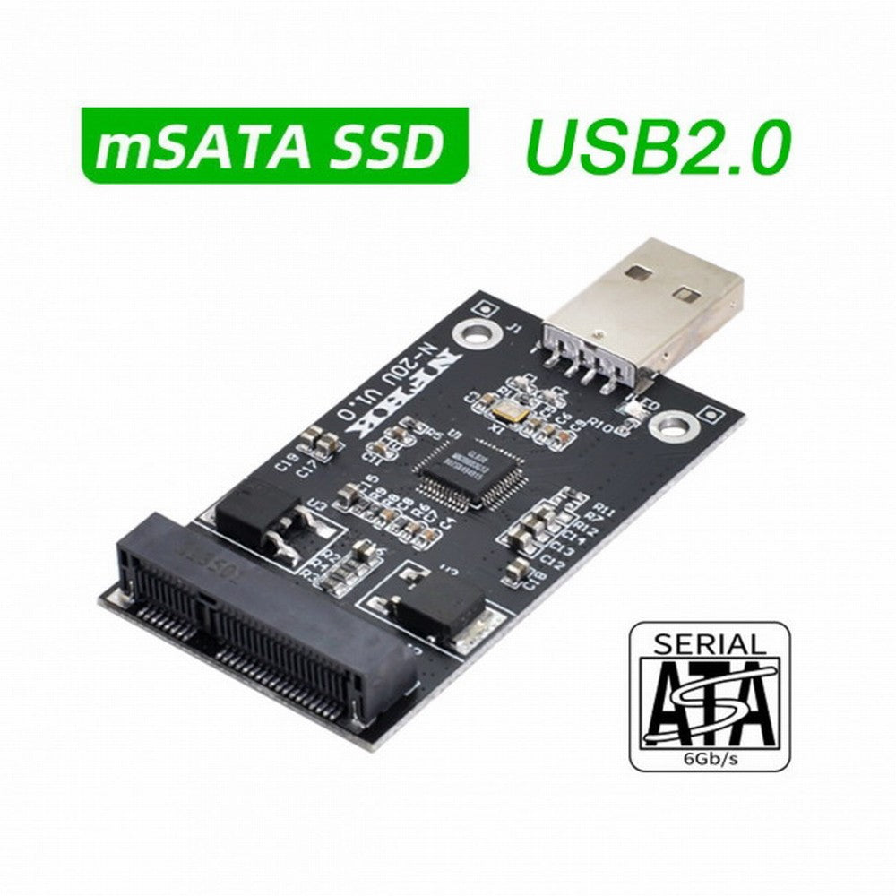 Mini PCI-E mSATA to USB 2.0 External SSD PCBA Conveter Adapter Pen Driver Card without Case U2-008