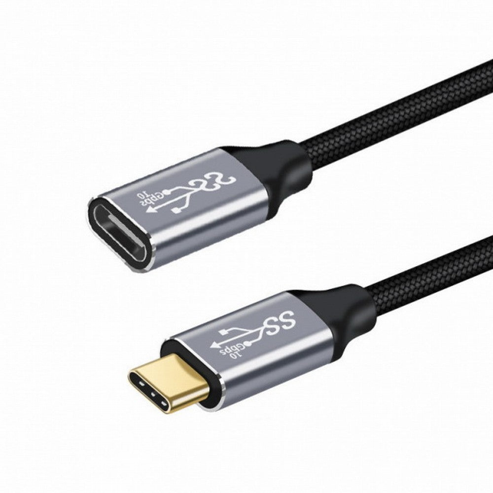 USB-C USB 3.1 Type-C Male to Female Extension Data Cable 10Gbps 100W with Sleeve for Laptop Phone CC-UC-058-SL